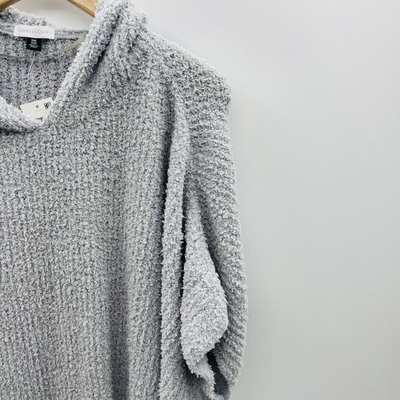 Charter Club Womens One Size Hooded Soft Knit Poncho Pullover Shirt in Gray $68 - Picture 3 of 7